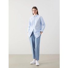 Lcw Modest Mavi Beli Lastikli Havuç Kesim Kadın Pantolon