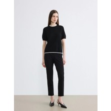 Lcw Modest Siyah Beli Lastikli Dar Fit Kadın Pantolon