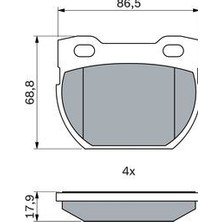 Bosch Almparca Fren Balatasi Arka Land Rover Defender L315 L316
