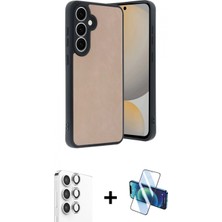 Pileli Store Pilelistore™ Galaxy S24 Fe Kılıf Kıvılcım Işık Serisi - Siyah 3D Antistatik Seramik Nano Ekran Koruyucu + Raze Metal Kamera Lens - Gı