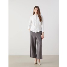 Lcw Modest Gri Beli Lastikli Geniş Paça Kadın Pantolon
