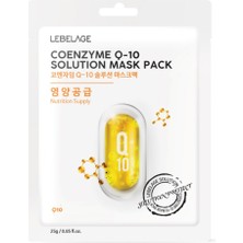 Lebelage Koenzim Q10 Içeren Aydınlatıcı Nemlendirici Kağıt Maske Coenzyme Q-10 Solution Mask