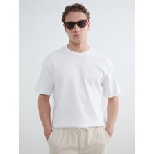 Lcw Vision Beyaz Relaxed Fit  Bisiklet Yaka Erkek Tişört