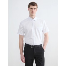 Lcw Busıness Beyaz Regular Fit Desenli Erkek Gömlek