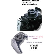 Salıncak Ps5 Dualsense Mini Direksiyon Siyah (Sports Car Model) Metal Rulmanlı