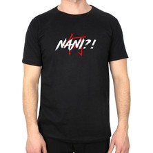 Medi Giyim Erkek Kısa Kol Yazlık Tişört Bisiklet Yaka Baskılı Oversize T-Shirt - Siyah
