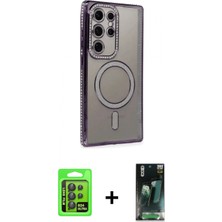 Pileli Store Pilelistore™ Galaxy S24 Ultra Kılıf Zirve Doku Prime - Şeffaf 360 Full Body Arka Koruyucu + Raze Metal Kamera Lens - Sh