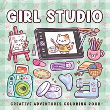 Farcy Girl Studio 40 Sayfalık Boyama Kitabı ( 21 x 21 cm ) Çocuklar ve Yetişkinler Için Uygun