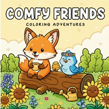 Farcy Comfy Friends 40 Sayfalık Boyama Kitabı ( 21 x 21 cm ) Çocuklar ve Yetişkinler Için Uygun