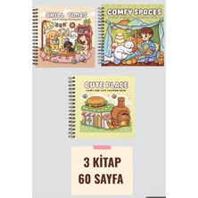 Farcy 3 Kitap 60 Sayfalık Boyama Kitabı ( 21 x 21 cm ) Çocuklar ve Yetişkinler Için Uygun