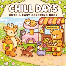 Farcy Chill Days 40 Sayfalık Boyama Kitabı ( 21 x 21 cm ) Çocuklar ve Yetişkinler Için Uygun