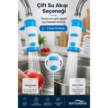 Septembris Aquaflex Pro Sabun Hazneli Spiral Musluk Başlığı | Çift Su Modlu Uzatılabilir Mutfak Aparatı