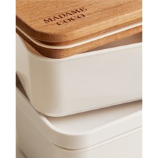 Flamingo Home Collections Margot Ahşap Kapaklı 2'li Lunch Box - 2X500 ml