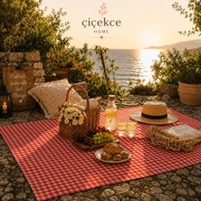 ÇİÇEKCE HOME Çiçekce Home Pötikare Çok Amaçlı Sofra Bezi - Piknik Örtüsü - Masa Örtüsü 80X80 1 Adet