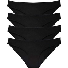Asil Acar Home 4 Adet Süper Eko Set Likralı Kadın Slip Külot Siyah