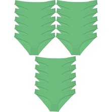 Asil Acar Home 15 adet Süper Eko Set Likralı Kadın Slip Külot Yeşil - M