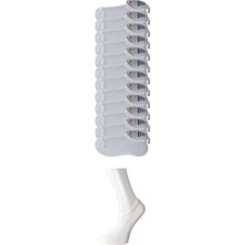 Asil Acar Home Beyaz Erkek Görünmez Çorap 12 çift