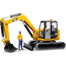 Toyfest Bruder Cat Mini Ekskavatör ve Inşaat Işçisi BR02466