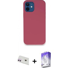 Pileli Store Pilelistore™ iPhone 12 Kılıf Zirve Modern Özel Seri - Siyah Bilvis 5in1 3D Magic Cam Ekran Koruyucu + Rainbow Kamera Lens Koruma Cam - Mr
