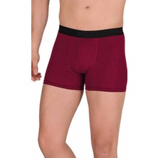 Asil Acar Home Pamuk Modal Likralı Esnek Erkek Boxer Bordo 4476B