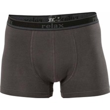 Asil Acar Home Relax Pamuklu Esnek Erkek Boxer Füme - 1268A - L
