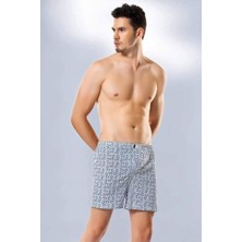 Asil Acar Home Erkek Penye Empirme Boxer Desenli - 1119A - L