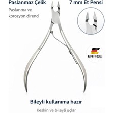 ERHCE Tırnak Eti Pens 7 mm Kütikül Kesimi için et pensi Solingen Ocean