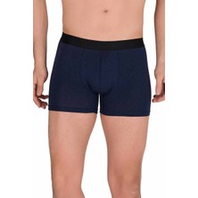 Asil Acar Home Pamuk Modal Likralı Esnek Erkek Boxer Lacivert 4476B - M