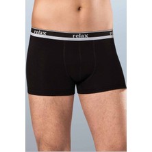 Asil Acar Home Relax Pamuklu Esnek Erkek Boxer Siyah - 1268A