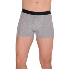Asil Acar Home Pamuk Modal Likralı Esnek Erkek Boxer Gri 4476B - L