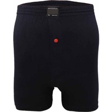 Asil Acar Home Düğmeli Pamuklu Erkek Penye Boxer Lacivert - 1146A