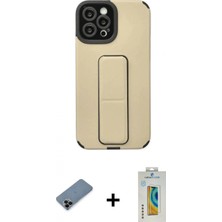Pileli Store Pilelistore™ iPhone 12 Pro Max Kılıf Çekirdek Yansıma - Siyah Polymer Nano Ekran Koruyucu + Shine Kamera Lens Koruma Cam - Sh