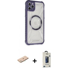 Pileli Store Pilelistore™ iPhone 11 Pro Max Kılıf Kutup Modern - Siyah Bilvis Hayalet Cam Ekran Koruyucu + Renkli Kamera Lens Koruma Cam - Mı