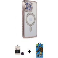 Pileli Store Pilelistore™ iPhone 14 Pro Max Kılıf Zirve Doku Prime - Siyah 18D Cam Ekran Koruyucu + Bilvis Titan Kamera Lens - Gd