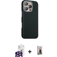 Pileli Store Pilelistore™ iPhone 16 Pro Max Kılıf Kozmos Klasik Prime - Siyah Bilvis Hayalet Cam Ekran Koruyucu + Bilvis Titan Kamera Lens - Sh