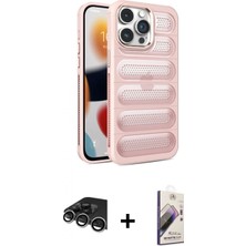 Pileli Store Pilelistore™ iPhone 14 Pro Max Kılıf Yadigar Doku Özel Seri - Siyah Bilvis 3D Mat Cam Ekran Koruyucu + Raze Metal Kamera Lens - Gs