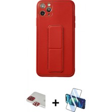 Pileli Store Pilelistore™ iPhone 11 Pro Max Kılıf Akış Doku - Siyah 3D Antistatik Cam Ekran Koruyucu + Pers Alüminyum Kamera Lens - Kı