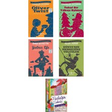 Türkiye İş Bankası Kültür Yayınları Oliver Twist-Tuhaf Bir Yılbaşı Öyküsü -Yalnız Efe-Dünya’nın Merkezine Yolculuk-Fesleğen Sokağı 5 Kitap Set