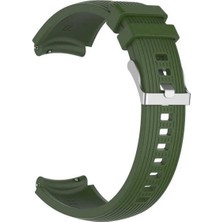 Belirtilmemiş - Galaxy 42MM 2 40MM 44MM Kordon Çizgili Silikon Kordon