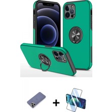 Pileli Store Pilelistore™ iPhone 12 Pro Max Kılıf Odak Form Prime - Siyah 3D Antistatik Cam Ekran Koruyucu + Metal Kamera Lens Koruma Cam - Gd