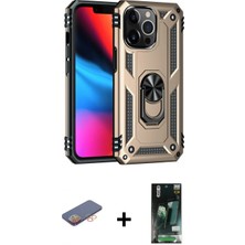 Pileli Store Pilelistore™ iPhone 13 Pro Kılıf Ahenk Klasik Koleksiyonu - Şeffaf 360 Full Body Arka Koruyucu + Renkli Kamera Lens Koruma Cam - Tu