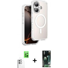 Pileli Store Pilelistore™ iPhone 16 Kılıf Zirve Klasik Prime - Siyah 360 Mat Full Body Arka Koruyucu + Raze Metal Kamera Lens - Bz