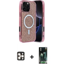 Pileli Store Pilelistore™ iPhone 16 Pro Max Kılıf Eksen Çizgi - Siyah 360 Mat Full Body Arka Koruyucu + Pvd Metal Kamera Lens - Gd