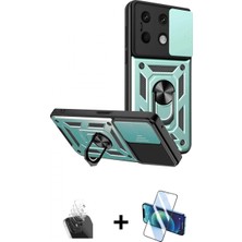 Pileli Store Pilelistore™ Redmi Note 13 4g Kılıf Ahenk Klasik - Siyah 3D Antistatik Cam Ekran Koruyucu + Kamera Lens Koruma Cam - Sf