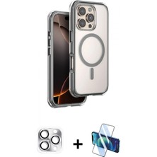 Pileli Store Pilelistore™ iPhone 16 Pro Max Kılıf Zirve Klasik Prime - Siyah 3D Antistatik Seramik Nano Ekran Koruyucu + Pers Alüminyum Kamera Lens - Gs