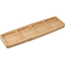 Koopman 4 Hazneli Ahşap Tabak 33 x 10 x 1,8 cm 5 Adet