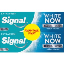 Signal White Now Extra Fresh Diş Macunu 2 x 50 ml 5 Adet