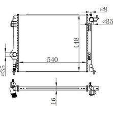 Oris Mixdepo Radyatör Brazing Mgn Iv 1.5 Dci- 1.2tce-1.6 16V Ac Mek 540X448X16
