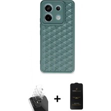 Pileli Store Pilelistore™ Redmi Note 13 Pro 5g Kılıf Zirve Form - Siyah 6d Antistatik Mat Seramik Hayalet Nano Ekran Koruyucu + Kamera Lens Koruma Cam - Sf