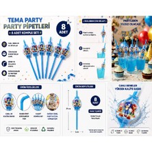 Bkmc Kirpi Temalı Parti Pipeti 8 Adet | Doğum Günü Süsleri | Çocuk Parti Malzemeleri | Dekoratif Pipet Seti